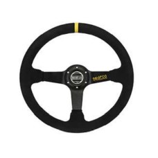 Sparco Yellow Stripe Style Suede 350mm Steering Wheel 6 Bolt